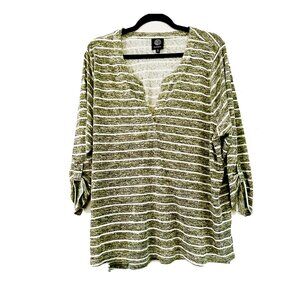 2x Bobeau's Olive Berenice Roll Tab Knit Top from Stitch Fix
